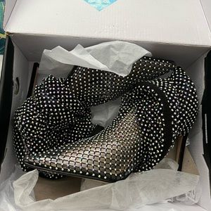 New Fashion Nova over the knee studded heels sz 11